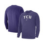 Men's Purple TCU Horned Frogs Arch Club Fleece Pullover Sweatshirt