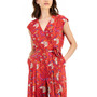 Women's Printed Pleated-Leg Jumpsuit