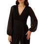 Women's Chiffon-Trim Jersey Jumpsuit
