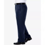Men's Big & Tall Premium No Iron Khaki Classic Fit Flat Front Hidden Expandable Waistband Pants