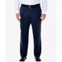 Men's Big & Tall Premium No Iron Khaki Classic Fit Flat Front Hidden Expandable Waistband Pants