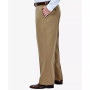 Men's Big & Tall Premium No Iron Khaki Classic Fit Flat Front Hidden Expandable Waistband Pants