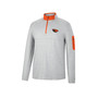 Men's Heathered Gray, Orange Oregon State Beavers Country Club Windshirt Quarter-Zip Jacket