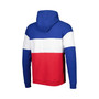 Men's Red, Royal New England Patriots Colorblock Throwback Pullover Hoodie