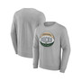 Men's Branded Heathered Gray Milwaukee Bucks True Classics Vint Pullover Sweatshirt
