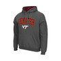Men's Charcoal Virginia Tech Hokies Arch and Logo 3.0 Pullover Hoodie