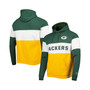Men's Gold Green Bay Packers Colorblock Current Pullover Hoodie