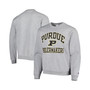 Men's Heather Gray Purdue Boilermakers High Motor Pullover Sweatshirt