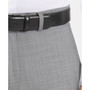 Men's UltraFlex Classic-Fit Light Grey Sharkskin Wool Pants