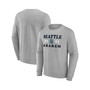 Men's Branded Heather Charcoal Seattle Kraken Fierce Competitor Pullover Sweatshirt