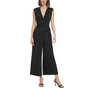 Women's Ruched-Ring V-Neck Belted Jumpsuit