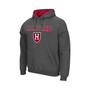 Men's Charcoal Harvard Crimson Arch and Logo Pullover Hoodie