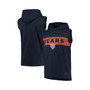 Men's Navy Chicago Bears Active Sleeveless Pullover Hoodie