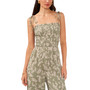 Women's Tie Shoulder Smocked Bodice Jumpsuit