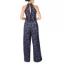 Women's Lace Twist-Neck Wide-Leg Jumpsuit