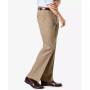 Men's Big & Tall Signature Lux Cotton Classic Fit Creased Stretch Khaki Pants