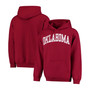 Men's Crimson Oklahoma Sooners Basic Arch Pullover Hoodie