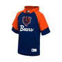 Men's Navy Chicago Bears Home Advantage Raglan Short Sleeve Pullover Hoodie