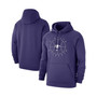 Men's Purple Kansas State Wildcats Basketball Icon Club Fleece Pullover Hoodie