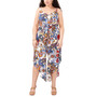 Plus Size Paisley-Print Tie-Front Sleeveless Jumpsuit