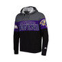 Men's Heather Charcoal, Purple Baltimore Ravens Extreme Pullover Hoodie