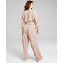 Women's Belted Short-Sleeve Cargo Jumpsuit, Created for Macy's