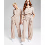 Women's Belted Short-Sleeve Cargo Jumpsuit, Created for Macy's