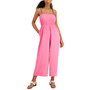Women's Smocked Sleeveless Jumpsuit