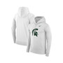 Men's White Michigan State Spartans Performance Pullover Hoodie