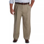 Men's Big & Tall Iron Free Premium Khaki Classic-Fit Pleated Pant