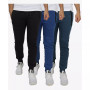 Men's Slim Fit Fleece Jogger Sweatpants with Heat Seal Zipper Pockets, Pack of 3