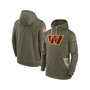 Men's Olive Washington Commanders 2022 Salute to Service Therma Performance Pullover Hoodie