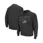 Men's Charcoal Navy Midshipmen Arch and Logo Crew Neck Sweatshirt