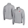 Men's Heather Gray Alabama Crimson Tide Stack Essential Fleece Quarter-Zip Sweatshirt