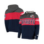 Men's Heathered Gray, Red New England Patriots Extreme Fireballer Pullover Hoodie