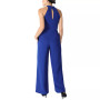 Twist-Front Halter Jumpsuit