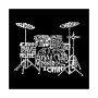 Men's Word Art Hoodie - Drums