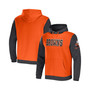 Men's NFL x Darius Rucker Collection by Orange, Heather Charcoal Cleveland Browns Colorblock Pullover Hoodie