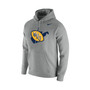 Men's Heathered Gray West Virginia Mountaineers Vintage-Like School Logo Pullover Hoodie