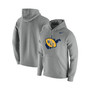 Men's Heathered Gray West Virginia Mountaineers Vintage-Like School Logo Pullover Hoodie