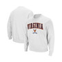 Men's White Virginia Cavaliers Team Arch Logo Tackle Twill Pullover Sweatshirt