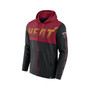 Men's Branded Black, Red Miami Heat Skyhook Colorblock Full-Zip Hoodie