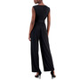 Women's Faux-Suede Belted Wide-Leg Jumpsuit