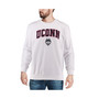 Men's White UConn Huskies Arch & Logo Crew Neck Sweatshirt