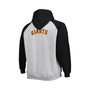 Men's Heather Gray, Black San Francisco Giants Big and Tall Raglan Hoodie Full-Zip Sweatshirt