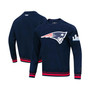 Men's Navy New England Patriots Mash Up Pullover Sweatshirt
