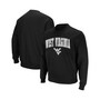 Men's Black West Virginia Mountaineers Arch and Logo Crew Neck Sweatshirt