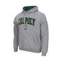 Men's Heathered Gray Cal Poly Mustangs Arch and Logo Pullover Hoodie
