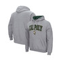 Men's Heathered Gray Cal Poly Mustangs Arch and Logo Pullover Hoodie