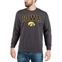 Men's Charcoal Iowa Hawkeyes Arch Logo Crew Neck Sweatshirt